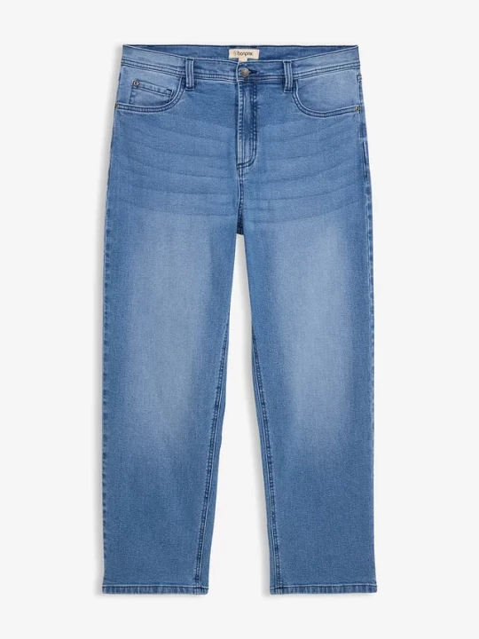 Obrázek produktu Dżinsy ze stretchem o kroju loose fit, straight BonPrix niebieski