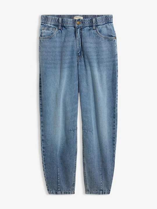 Obrázek produktu Džíny Barrel, High Waist, zkrácené BonPrix