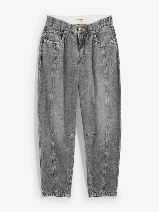Obrázek produktu Džíny Barrel, Mid Waist, zkrácené BonPrix