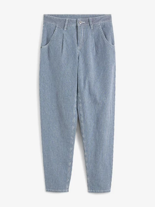 Obrázek produktu Džíny Barrel s proužky, Mid Waist BonPrix