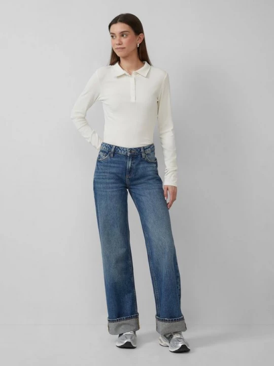 Obrázek produktu Džíny Catie / Slim Fit / Mid Rise / Wide Leg / s ohrnutým lemem QS modrá