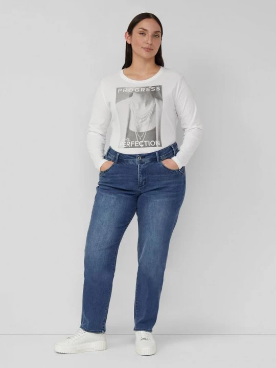 Obrázek produktu Džíny / Curvy Fit / Mid Rise / Slim Tapered Leg / cosy inside s.Oliver modrá