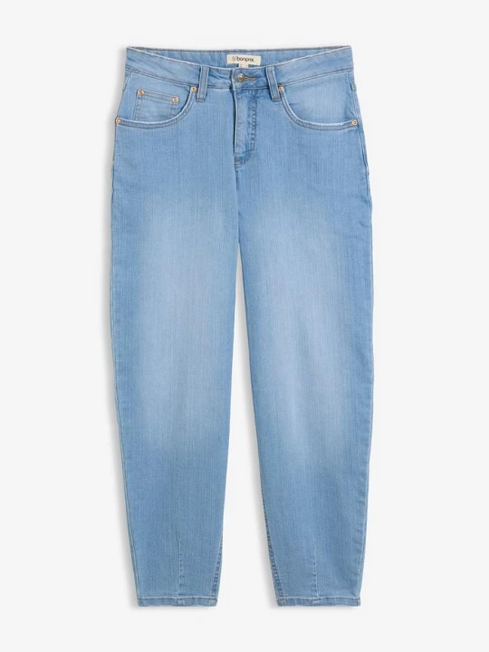 Obrázek produktu Džíny High Waist, Barrel, zkrácené BonPrix