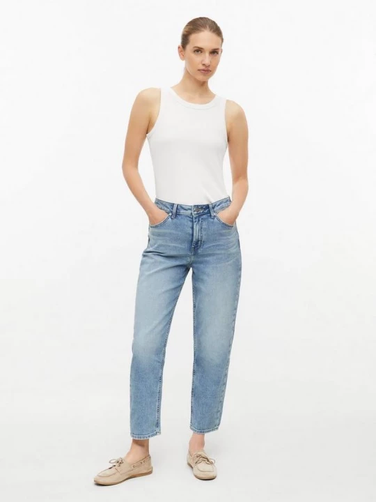 Obrázek produktu Džíny ke kotníkům Mom / Regular Fit / High Rise / Tapered Leg s.Oliver modrá