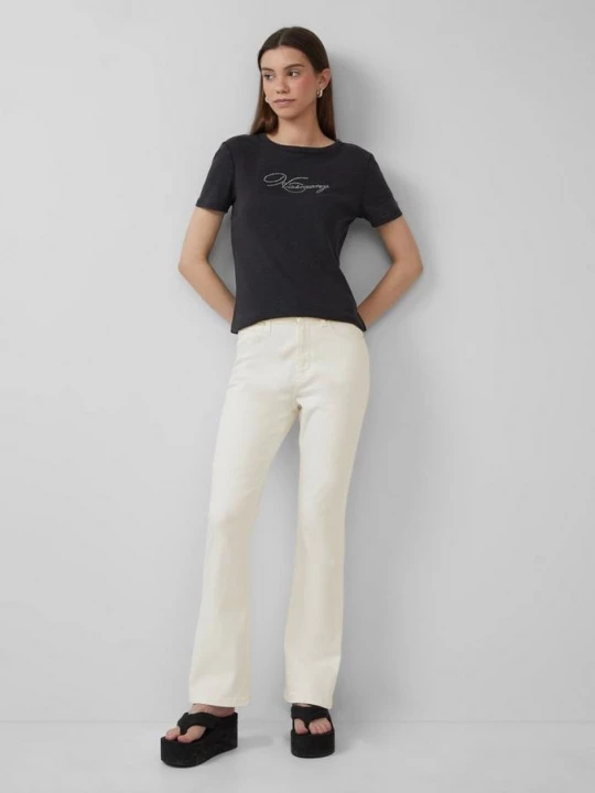 Obrázek produktu Džíny Reena / Slim Fit / High Rise / Flared Leg QS krémová