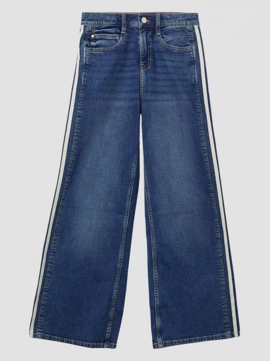 Obrázek produktu Džíny / Regular fit / Mid rise / Wide leg / Kontrastní pruhy s.Oliver modrá
