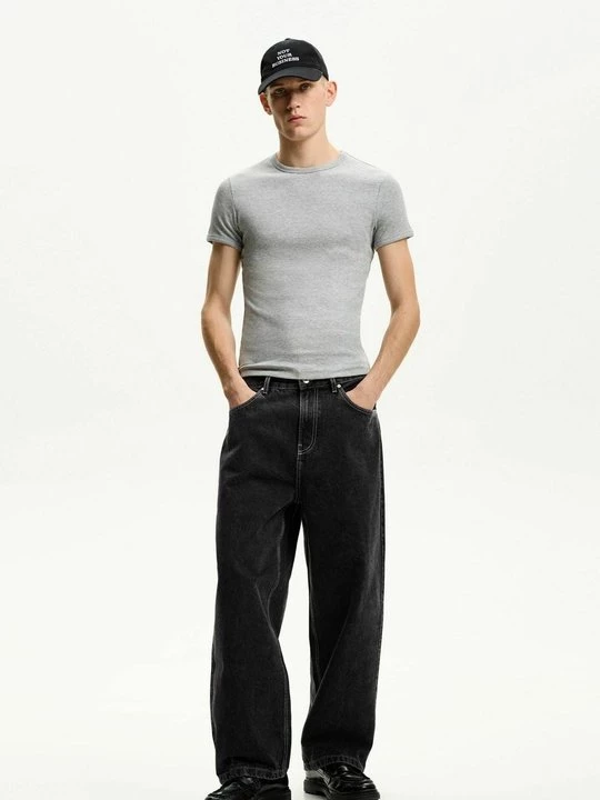 Obrázek produktu Džíny Relaxed Fit Bershka černá