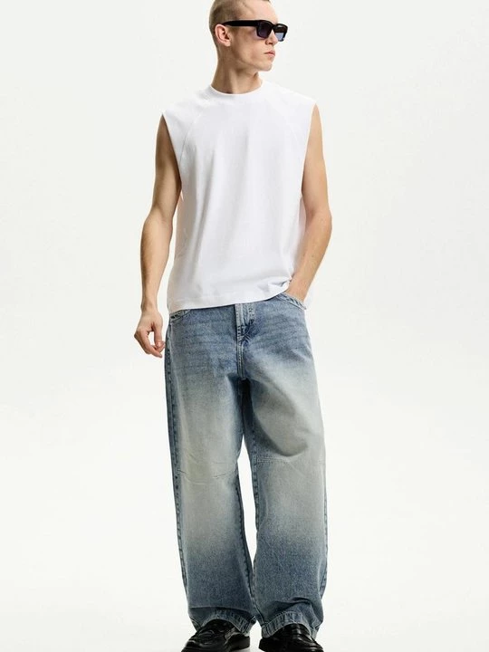 Obrázek produktu Džíny Relaxed Fit Bershka modrý denim