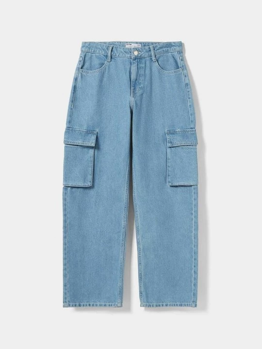 Obrázek produktu Džíny Relaxed Fit Bershka světlemodrý denim