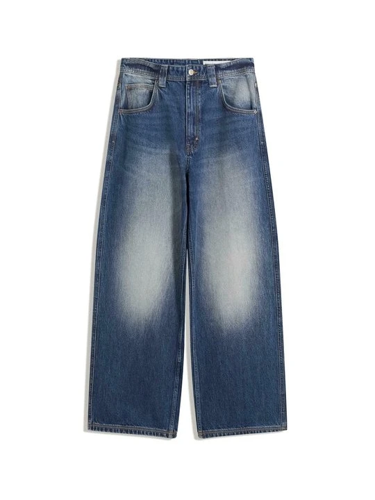 Obrázek produktu Džíny Relaxed Fit Bershka tmavě modrá