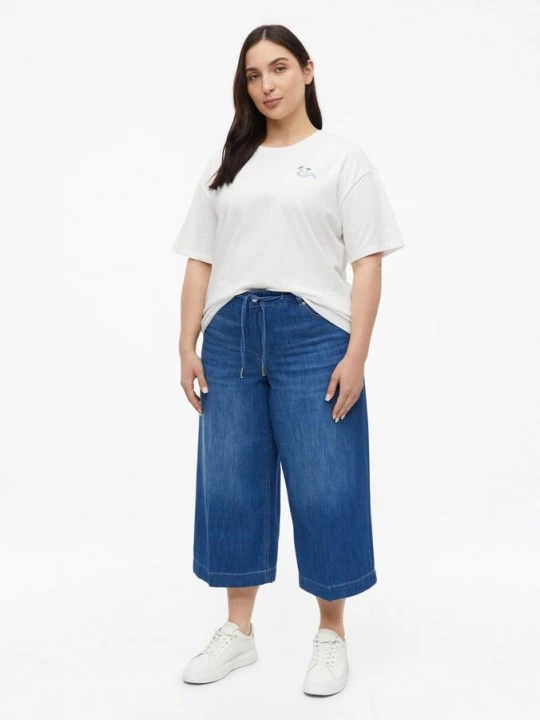 Obrázek produktu Džíny s volnějším střihem Relaxed Fit / Vysoký pas / Wide Leg / Široké nohavice / ve směsi se lnem s.Oliver modrá