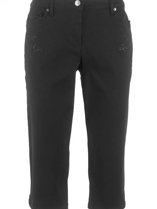 Obrázek produktu 3/4 kalhoty z bavlněné směsi, Mid Waist BonPrix