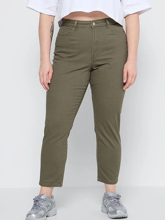 Obrázek produktu Džíny Slim Fit ONLY Carmakoma olivová