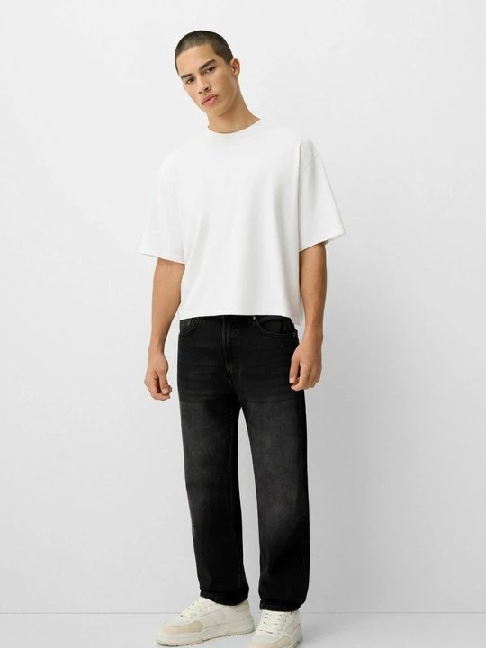 Obrázek produktu Džíny Straight Fit Bershka černá