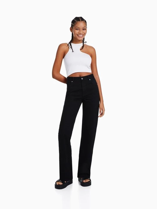 Obrázek produktu Džíny Straight Fit Bershka černá
