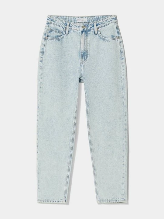 Obrázek produktu Džíny Straight Fit Bershka světle modrá