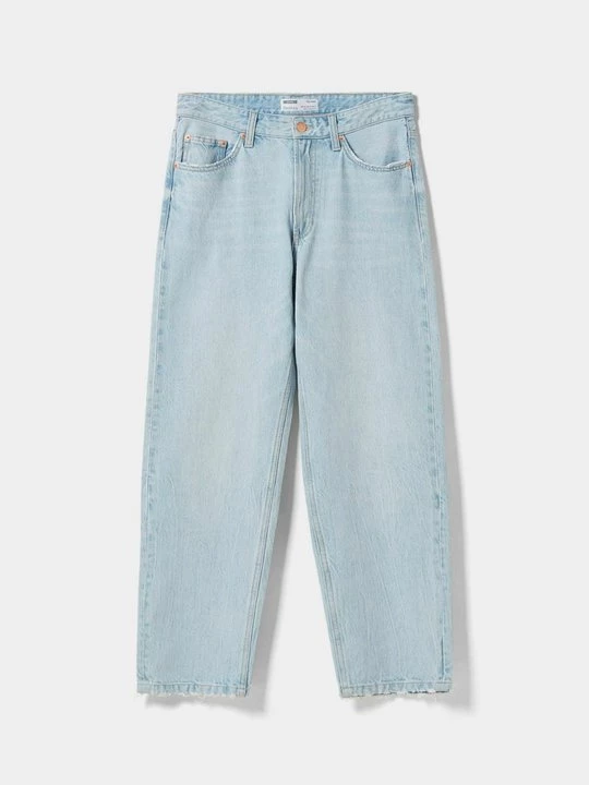 Obrázek produktu Džíny Straight Fit Bershka světle modrá