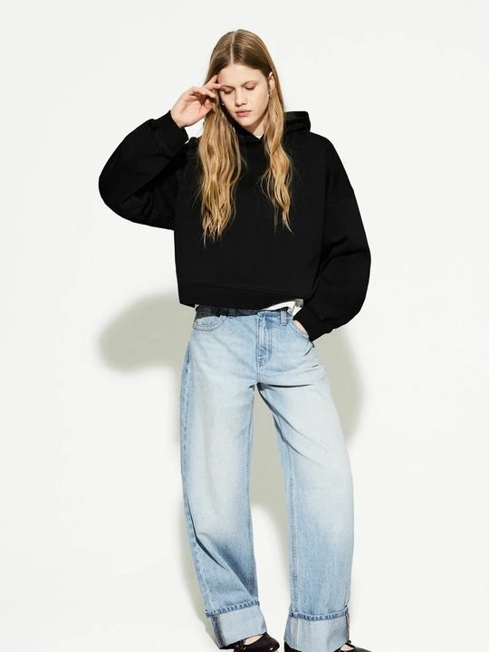 Obrázek produktu Džíny Straight Fit Bershka světle modrá