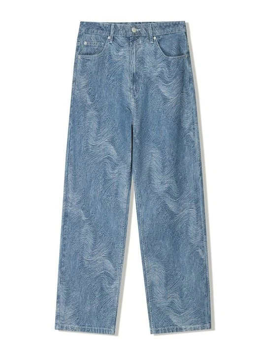 Obrázek produktu Džíny Straight Fit Bershka světle modrá