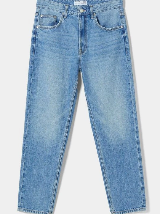 Obrázek produktu Džíny Straight Fit Bershka světlemodrý denim