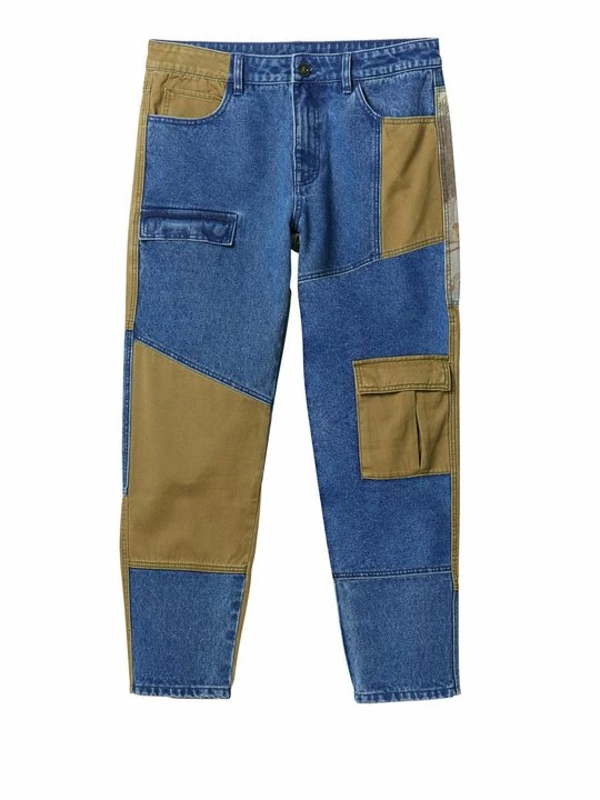 Obrázek produktu Džíny Straight Fit Desigual zelená