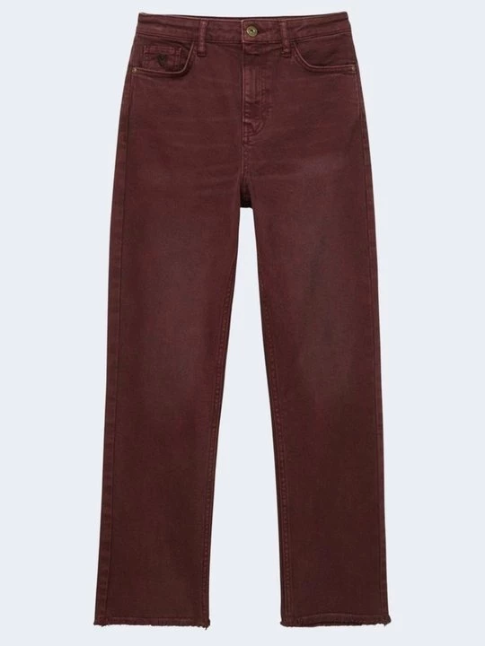 Obrázek produktu Džíny Straight Fit Desigual bordeaux