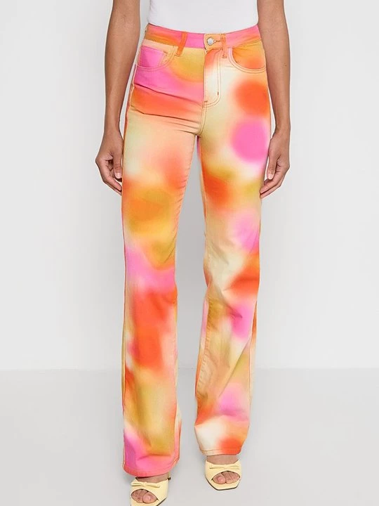 Obrázek produktu Džíny Straight Fit Desigual světle růžová