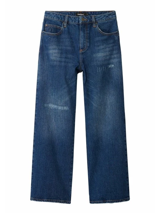 Obrázek produktu Džíny Straight Fit Desigual tmavě modrá
