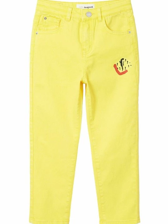 Obrázek produktu Džíny Straight Fit Desigual žlutá