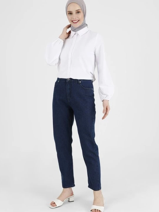 Obrázek produktu Džíny Straight Fit Modanisa modrá