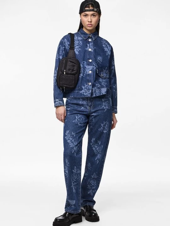 Obrázek produktu Džíny Straight Fit Pieces tmavomodrý denim
