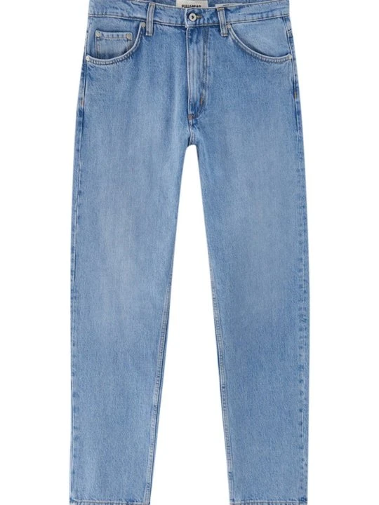 Obrázek produktu Džíny Straight Fit PULL&BEAR melírovaná tmavě modrá