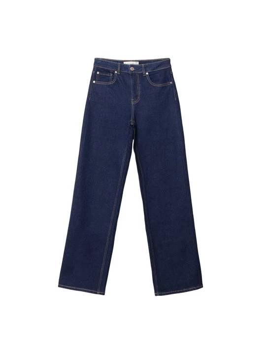 Obrázek produktu Džíny Straight Fit Stradivarius tmavě modrá