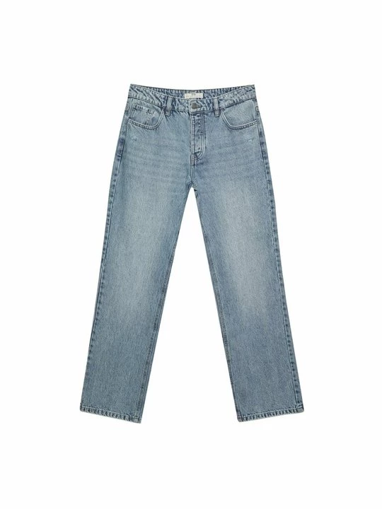 Obrázek produktu Džíny Straight Fit Stradivarius tmavomodrý denim