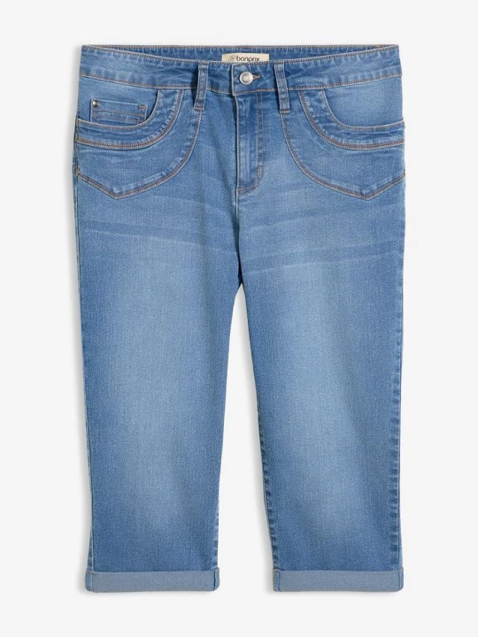 Obrázek produktu Džíny Straight Mid Waist, cropped BonPrix