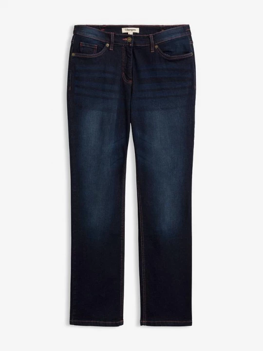 Obrázek produktu Džíny Straight, Mid Waist, pohodlný pas BonPrix