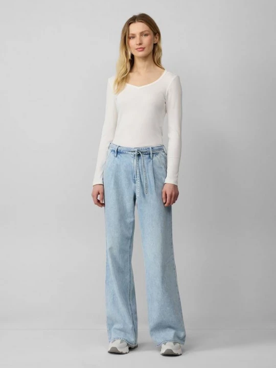 Obrázek produktu Džíny Suri / Regular Fit / High Rise / Wide Leg / vázačka s.Oliver modrá