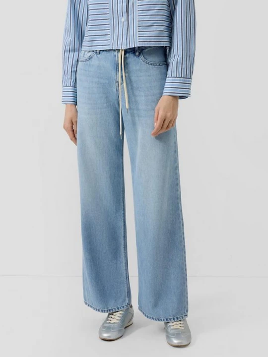 Obrázek produktu Džíny Suri / Regular Fit / Mid Rise / Wide Leg / s ozdobným zavazováním s.Oliver modrá