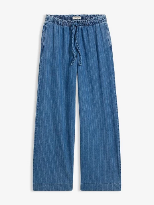 Obrázek produktu Džíny Wide Leg, bez zapínání, bavlna BonPrix