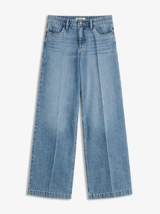 Obrázek produktu Džíny Wide Leg, Mid Waist, Low Stretch, Full Length BonPrix