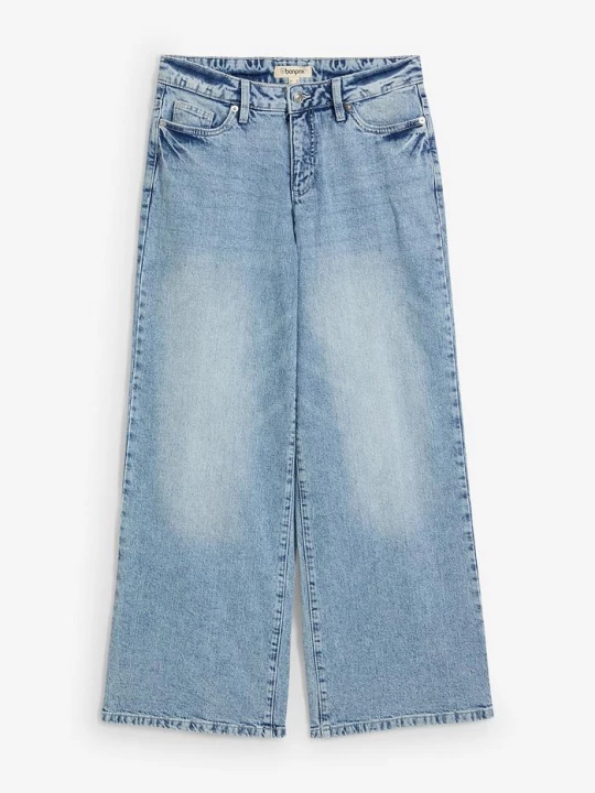 Obrázek produktu Džíny Wide Leg, Mid Waist, malý podíl streče BonPrix