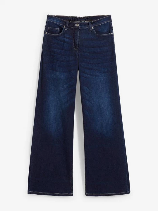 Obrázek produktu Džíny Wide Leg, Mid Waist, pohodlný pas BonPrix