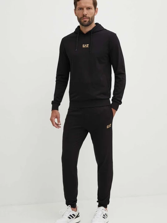 Obrázek produktu EA7 Emporio Armani Bavlněná tepláková souprava EA7 Emporio Armani černá