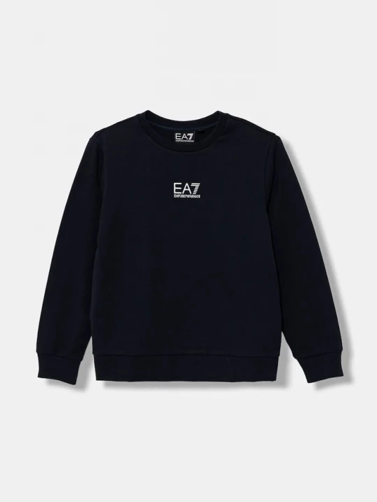 Obrázek produktu EA7 Emporio Armani Dětská bavlněná mikina EA7 Emporio Armani námořnická modř