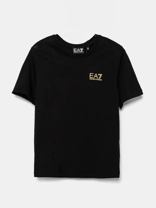 Obrázek produktu EA7 Emporio Armani Dětské bavlněné tričko EA7 Emporio Armani černá