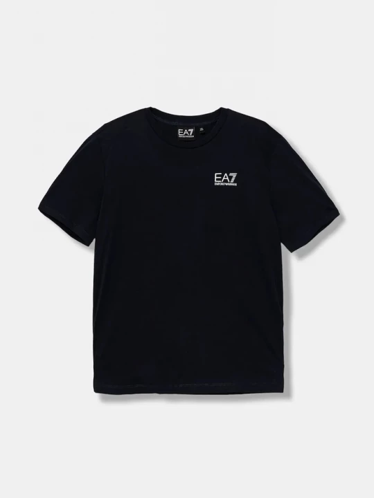 Obrázek produktu EA7 Emporio Armani Dětské bavlněné tričko námořnická modř