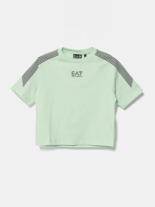 Obrázek produktu EA7 Emporio Armani Dětské bavlněné tričko EA7 Emporio Armani zelená