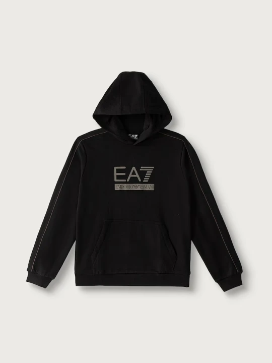Obrázek produktu EA7 Emporio Armani mikina s kapucí dětská s bavlnou černá