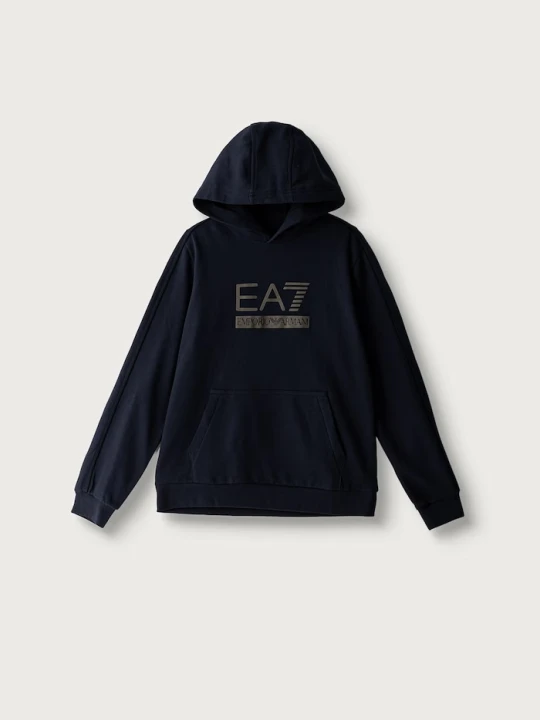 Obrázek produktu EA7 Emporio Armani mikina s kapucí dětská s bavlnou námořnická modř