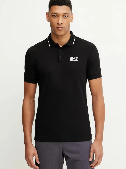 Obrázek produktu EA7 Emporio Armani pánské polo bavlněné s elastanem černá
